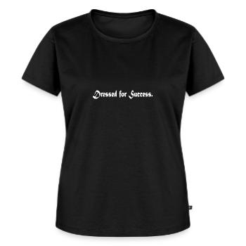 Habillé pour le succès - T-shirt Premium bio Femme - noir - Devant - Selfina (174cm)