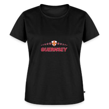 Guernsey - Women's Premium Organic T-shirt - black - Front - Selfina (174cm)