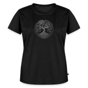 Black Coven - Andersbaum - Frauen Premium Bio T-Shirt - Schwarz - Vorne - Selfina (174cm)