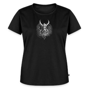 Black Coven - Allvater - Frauen Premium Bio T-Shirt - Schwarz - Vorne - Selfina (174cm)