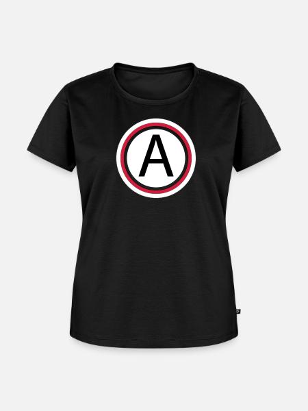 Buchstabe A - Frauen Premium Bio T-Shirt - Schwarz