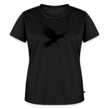 Dunkler Rabe von Walhalla - Frauen Premium Bio T-Shirt - Schwarz - Vorne - Selfina (174cm)