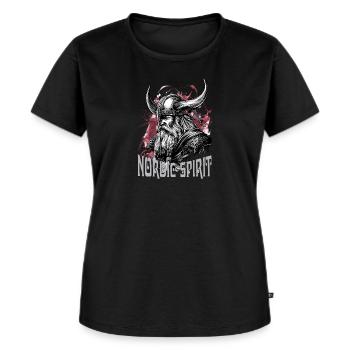 Viking nordique Viking Vikings nordique - T-shirt Premium bio Femme - noir - Devant - Selfina (174cm)