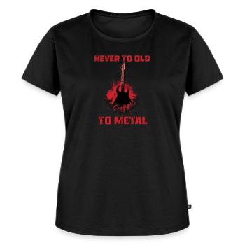 Jamais trop vieux pour Metal Musique Heavy Metal - T-shirt Premium bio Femme - noir - Devant - Selfina (174cm)