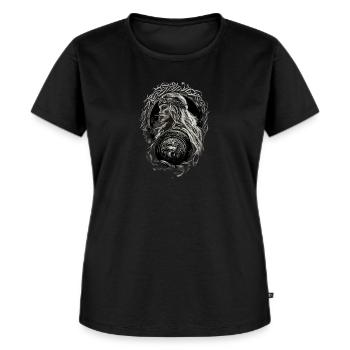 Schildmaid Viking Vkings Germane - Frauen Premium Bio T-Shirt - Schwarz - Vorne - Selfina (174cm)