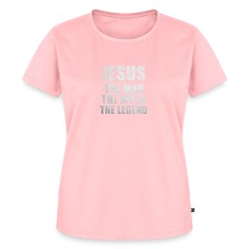 Jesus the Man the Myth the Legend - Women's Premium Organic T-shirt - rose - Front - AI Model Female 172 dark (172cm)