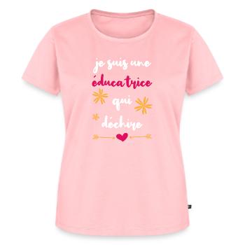 Je suis une éducatrice qui déchire retraite cadeau - T-shirt Premium bio Femme - rose - Devant - AI Model Female 172 dark (172cm)