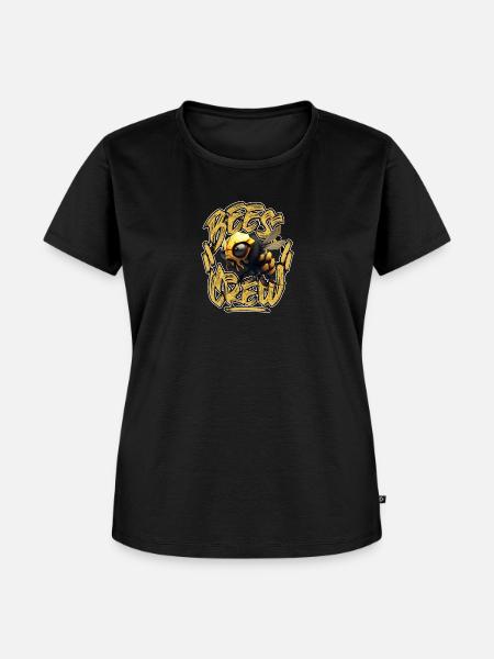 3d Biene CREW 2023gold - Frauen Premium Bio T-Shirt - Schwarz