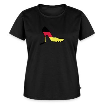 football feminin - T-shirt Premium bio Femme - noir - Devant - Selfina (174cm)