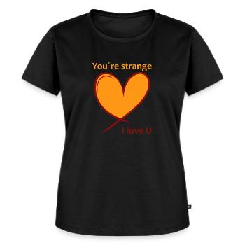 Unique and beloved - Women's Premium Organic T-shirt - black - Front - Selfina (174cm)