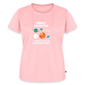 Oubliez princesse je veux être un astrophysicien - T-shirt Premium bio Femme - rose - Devant - AI Model Female 172 dark (172cm)