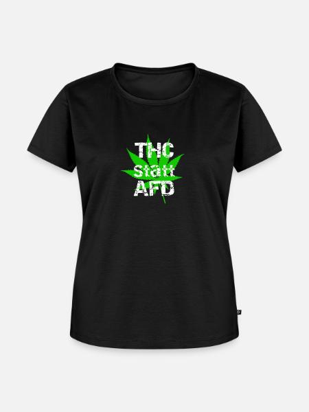 THC Statt AFD Cannabis Politik - Frauen Premium Bio T-Shirt - Schwarz