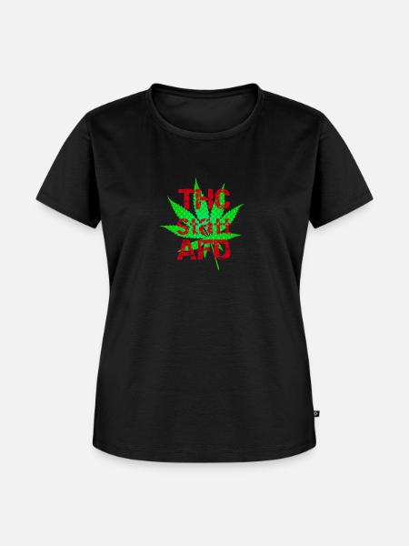 THC Statt AFD Cannabis - Frauen Premium Bio T-Shirt - Schwarz