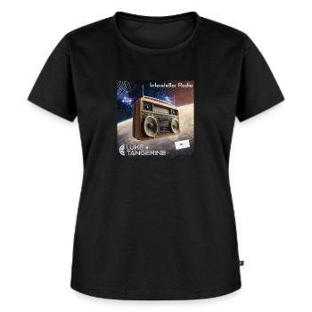 Radio interstellaire - T-shirt Premium bio Femme - noir - Devant - Selfina (174cm)