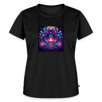 Sacred Sound - Frauen Premium Bio T-Shirt - Schwarz - Vorne - Selfina (174cm)