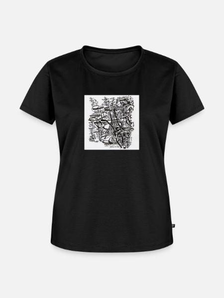 240128 - Frauen Premium Bio T-Shirt - Schwarz