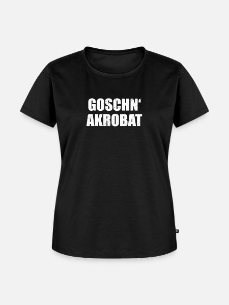Goschnakrobat - hell - Frauen Premium Bio T-Shirt - Schwarz