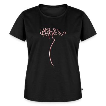 Echte Basler - echte Baslerin - echter Basler - Frauen Premium Bio T-Shirt - Schwarz - Vorne - Selfina (174cm)