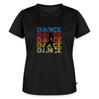DANCE - funky retro dance design for disco & studio - Women's Premium Organic T-shirt - black - Front - Selfina (174cm)
