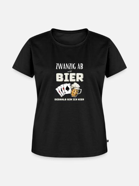 Zwanzig ab und Bier - Frauen Premium Bio T-Shirt - Schwarz