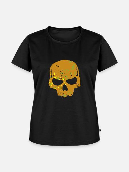 Camo Skull - Frauen Premium Bio T-Shirt - Schwarz