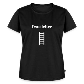 Der / Die Teamleiter: Witziges Leiter-Design - Frauen Premium Bio T-Shirt - Schwarz - Vorne - Selfina (174cm)