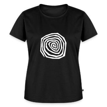Spirale - Frauen Premium Bio T-Shirt - Schwarz - Vorne - Selfina (174cm)