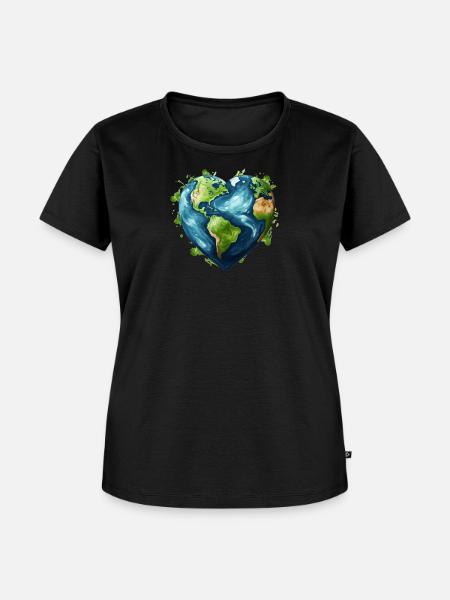 Liebe unsere Erde - Frauen Premium Bio T-Shirt - Schwarz