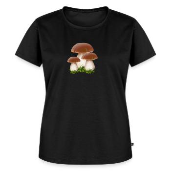 Porcini Mushrooms pick mushroom picker mushroom - Women's Premium Organic T-shirt - black - Front - Selfina (174cm)