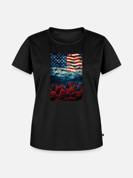 USA - Frauen Premium Bio T-Shirt - Schwarz