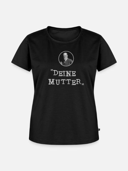 Deine Mutter - Sigmund Freud - Frauen Premium Bio T-Shirt - Schwarz