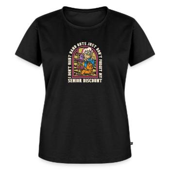 Rentner Rente Lustig - Frauen Premium Bio T-Shirt - Schwarz - Vorne - Selfina (174cm)