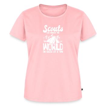 Insigne scout - T-shirt Premium bio Femme - rose - Devant - AI Model Female 172 dark (172cm)