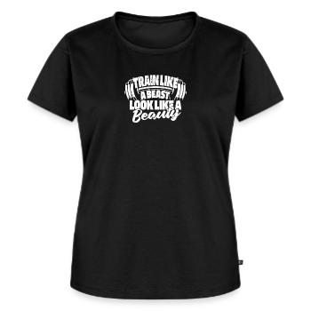 Weightlifting Weightlifter - Women's Premium Organic T-shirt - black - Front - Selfina (174cm)