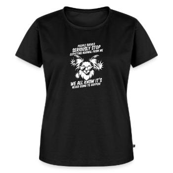 Papillon - Frauen Premium Bio T-Shirt - Schwarz - Vorne - Selfina (174cm)