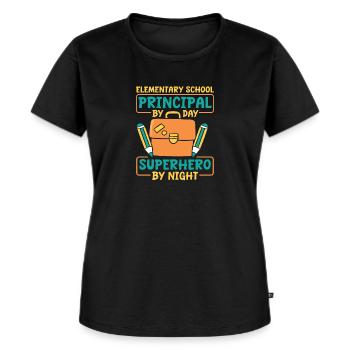 Directeur d’école primaire - T-shirt Premium bio Femme - noir - Devant - Selfina (174cm)