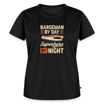 Binnenschiffer - Frauen Premium Bio T-Shirt - Schwarz - Vorne - Selfina (174cm)
