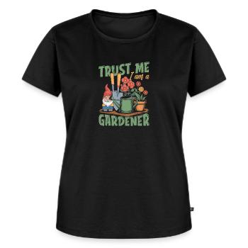 Gärtner - Frauen Premium Bio T-Shirt - Schwarz - Vorne - Selfina (174cm)