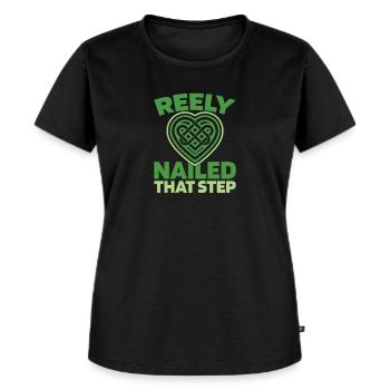 Irish Dance Irischer Tanz - Frauen Premium Bio T-Shirt - Schwarz - Vorne - Selfina (174cm)