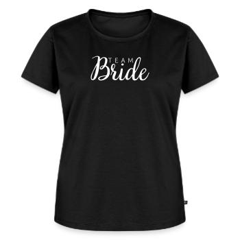 Team Bride white - Frauen Premium Bio T-Shirt - Schwarz - Vorne - Selfina (174cm)