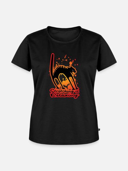 Stretching is Relaxing - Frauen Premium Bio T-Shirt - Schwarz
