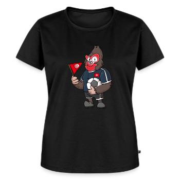 Tunesien Gorilla - Frauen Premium Bio T-Shirt - Schwarz - Vorne - Selfina (174cm)