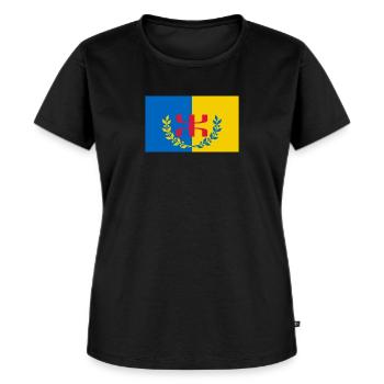 Drapeau Kabyle officiel - T-shirt Premium bio Femme - noir - Devant - Selfina (174cm)