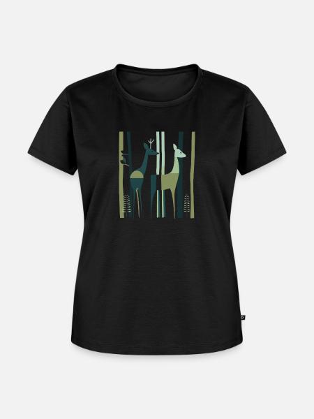 Hirschwald 3 - Frauen Premium Bio T-Shirt - Schwarz