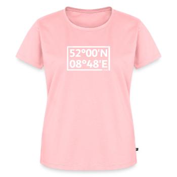 Lage Koordinaten - Frauen Premium Bio T-Shirt - Rosa - Vorne - AI Model Female 172 dark (172cm)