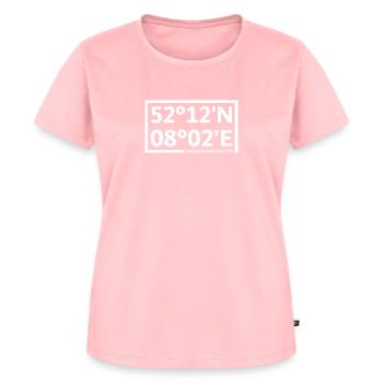 Georgsmarienhütte Koordinaten - Frauen Premium Bio T-Shirt - Rosa - Vorne - AI Model Female 172 dark (172cm)
