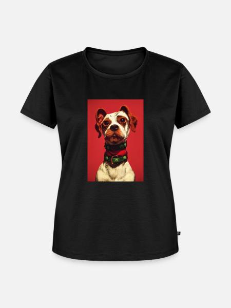 Punk Hund Rot - Frauen Premium Bio T-Shirt - Schwarz