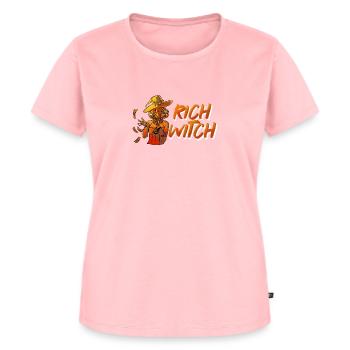 Reiche Hexe Lustiges Halloween - Frauen Premium Bio T-Shirt - Rosa - Vorne - AI Model Female 172 dark (172cm)