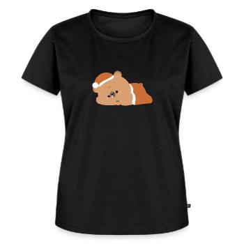 Tired Capybara - Women's Premium Organic T-shirt - black - Front - Selfina (174cm)