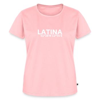 Coordonnées latines - T-shirt Premium bio Femme - rose - Devant - AI Model Female 172 dark (172cm)